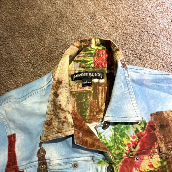 Women’s Mirror Image Jean jacket size Large Bx15 - Picture 4 of 4
